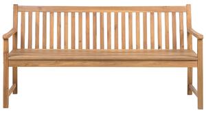 Klasyczna ławka ogrodowa certyfikowane drewno akacjowe dla 3 osób 180 cm Vivara Beliani