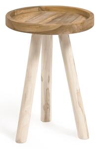 Okrągły stolik z litego drewna tekowego ø 35 cm Glenda – Kave Home