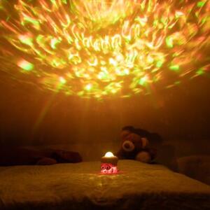 Lampka nocna dla dzieci projektor bezprzewodowa RGB pilot fioletowa ośmiornica LED 10W Mary's