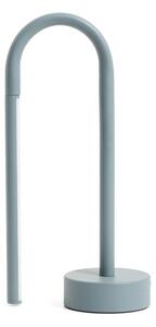 Jasnoniebieska metalowa lampa stołowa LED (wysokość 30 cm) Bow – Kave Home