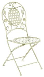 Zestaw mebli balkonowych stół 2 krzesła składany metal postarzany zielony Bovio Beliani