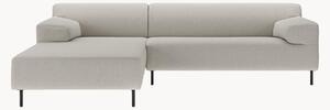 Sofa narożna freistil180, srebrnoszary/czarny