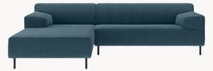 Sofa narożna ze sztruksu freistil180, granatowy/czarny