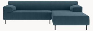 Sofa narożna ze sztruksu freistil180, granatowy/czarny