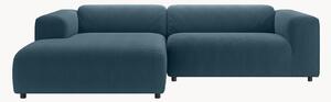 Sofa narożna ze sztruksu freistil187, granatowy