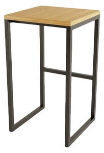 Czarny/w naturalnym kolorze hoker w dekorze dębu Frame – Woodman