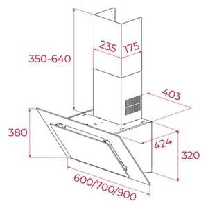 Okap TEKA DVT Pro 78660 TBS BK Czarne szkÅo 698m3/h 72dB A+