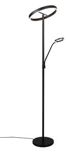 Czarna lampa stojąca LED (wysokość 180 cm) Willis – Trio