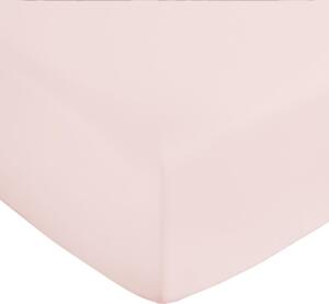Różowe prześcieradło z satyny bawełnianej z gumką 150x200 cm Cotton Sateen – Bianca
