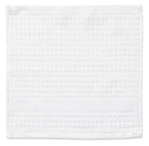 Biały ręcznik z bawełny organicznej frotte 30x30 cm Check – JUNA
