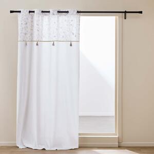 Biała zasłona z mieszanki bawełny 140x240 cm Duchesse – douceur d'intérieur