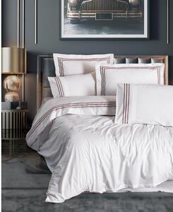 Biała pościel jednoosobowa z bawełny renforcé 140x200 cm Red Heritage Lines – Mila Home Luxury