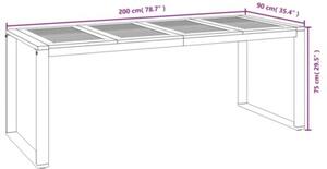 Zestaw Mebli Ogrodowych Komplet Jadalniany 9-Częściowy Drewno Na Taras Balkon Ogród