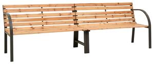 Podwójna ławka ogrodowa, 225 cm, lite drewno jodłowe
