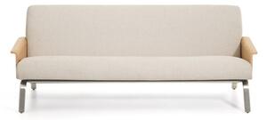 Beżowa sofa z tkaniny szenilowej 205 cm Amsen – Kave Home