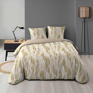 Pościel dwuosobowa z mikrowłókna w kolorze ochry 240x220 cm Kim – douceur d'intérieur