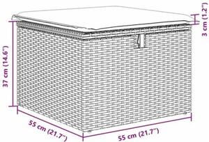 Zestaw Mebli Ogrodowych Komplet Wypoczynkowy Narożny Z Poduszkami 8-Częściowy Beżowy Rattan Na Taras Balkon Ogród