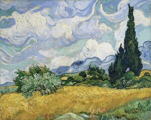 Reprodukcja Wheatfield with Cypresses 1889, Vincent van Gogh