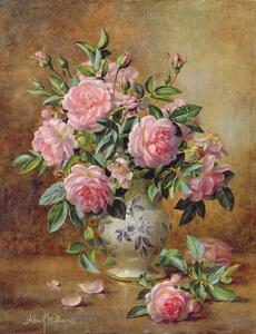 Reprodukcja A Medley of Pink Roses, Albert Williams