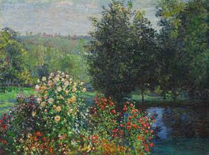 Reprodukcja The Rose Bushes in the Garden at Montgeron 1876, Claude Monet