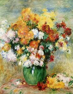 Reprodukcja Bouquet of Chrysanthemums c 1884, Pierre Auguste Renoir