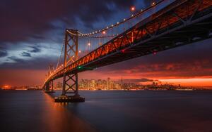 Fotografia Fire over San Francisco, Toby Harriman