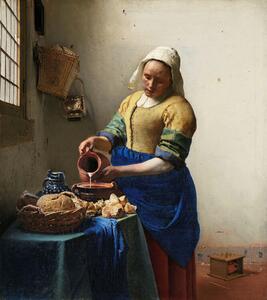 Reprodukcja The Milkmaid c 1658-60, Jan Vermeer