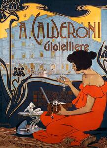 Reprodukcja Advertising poster for Calderoni Jewelers in Milan 1898 by Adolf Hohenstein Italy 19th century, Hohenstein, Adolfo