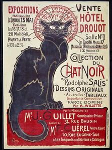 Reprodukcja Chat Noir Black Cat, Steinlen, Theophile Alexandre