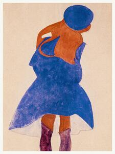 Reprodukcja Girl in a Blue Coat, Egon Schiele