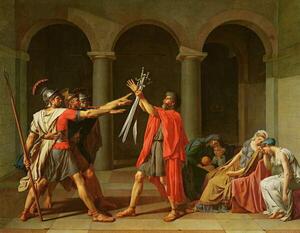 Reprodukcja The Oath of Horatii 1784, David, Jacques Louis