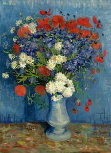 Reprodukcja Still Life Vase with Cornflowers and Poppies 1887, Vincent van Gogh