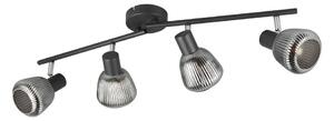 Czarna lampa punktowa ø 10 cm Tarifa – Trio