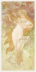 Reprodukcja The Seasons Spring, Alfons Mucha