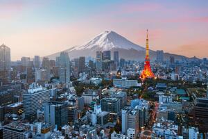 Fotografia Mt Fuji and Tokyo skyline, Jackyenjoyphotography