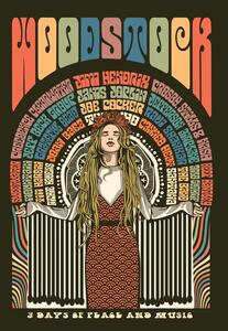 Ilustracja Woodstock Festival Poster, Retrodrome