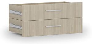 Szuflady do szafy PRIMO, 2 szuflady, 1781 x 800 x 420 mm, dąb naturalny