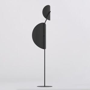 Lampa stojąca podłogowa designerska czarna falowany talerz 2xG9 8W DELULU Emibig