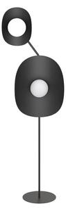 Lampa stojąca podłogowa designerska czarna falowany talerz 2xG9 8W DELULU Emibig