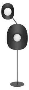 Lampa stojąca podłogowa designerska czarna falowany talerz 2xG9 8W DELULU Emibig
