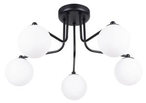 Czarna lampa sufitowa z 5 kloszami - M3-K19