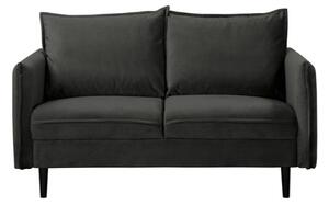 Ciemnoszara aksamitna sofa 138 cm Juli – Ropez
