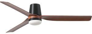 FARO Barcelona FARO 33831WT-1TW-LED Ściemnialny wentylator PUNT TUB M 18W/230V brązowy/czarny śr.132 cm WT + pilot FA33831WT-1TW