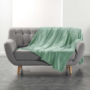Jasnozielony koc z mikfroflaneli 180x220 cm Flanou – douceur d'intérieur