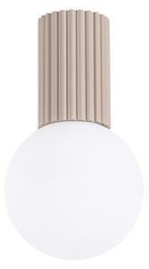 Szarobrązowa lampa sufitowa ze szklanym kloszem ø 12 cm Orbital – Sollux