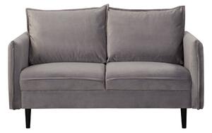 Szara aksamitna sofa 138 cm Juli – Ropez