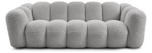 Jasnoszara sofa z materiału bouclé 232 cm Hippolyte – Bobochic Paris