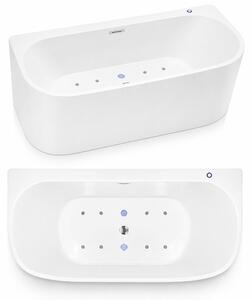 Wanna Łazienkowa Doris+ z funkcją masażu POWIETRZNEGO 170 x 80 cm wolnostojąca Akrylowa LED Jacuzzi