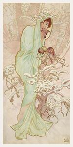 Reprodukcja The Seasons Winter, Alfons Mucha