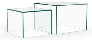 Szklane stoliki zestaw 2 szt. 50x50 cm Dice – Actona